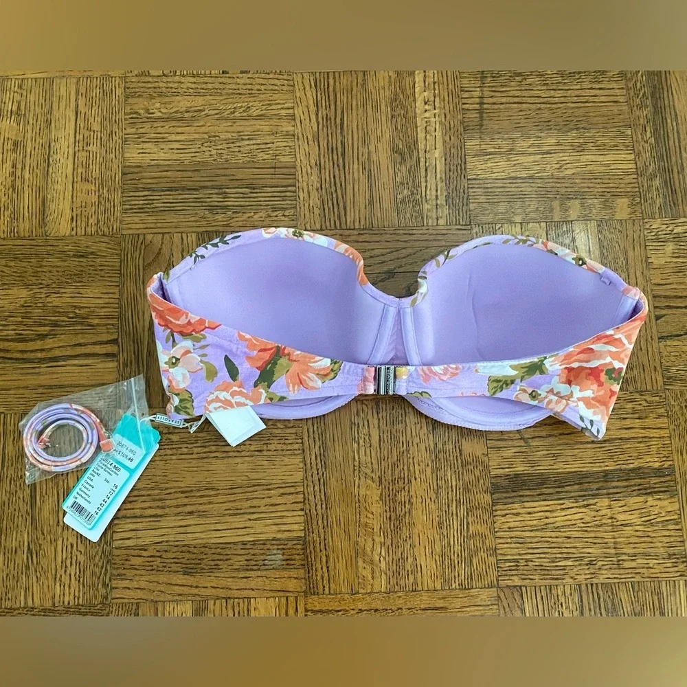Seafolly Paradise Garden Bustier Bandeau - Lilac